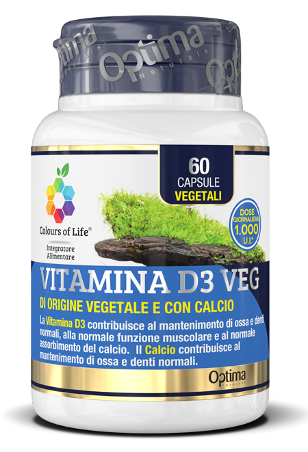 COLOURS OF LIFE VITAMINA D3 VEG 60 CAPSULE 500 MG - farmacia187.it