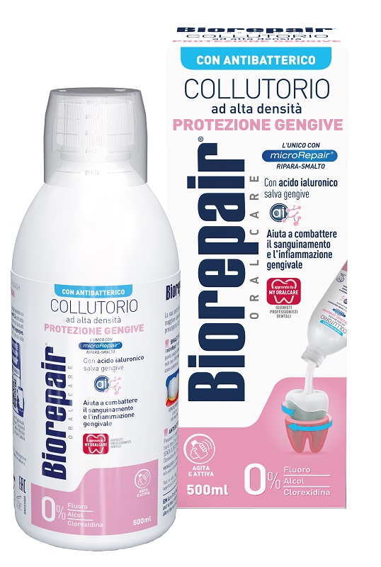 BIOREPAIR ORAL CARE COLLUTORIO ALTA INTENSITA' CON ANTIBATTERICO PROTEZIONE GENGIVE 500 ML - farmacia187.it