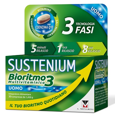 SUSTENIUM BIORITMO3 UOMO ADULTO 30 COMPRESSE - farmacia187.it