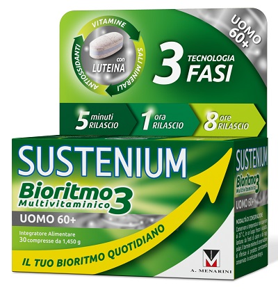 SUSTENIUM BIORITMO3 UOMO 60+ 30 COMPRESSE - farmacia187.it