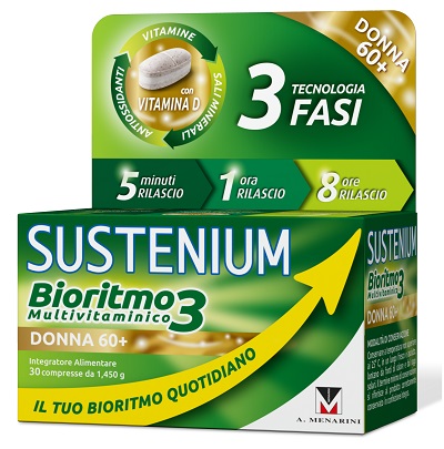 SUSTENIUM BIORITMO3 DONNA 60+ 30 COMPRESSE - farmacia187.it