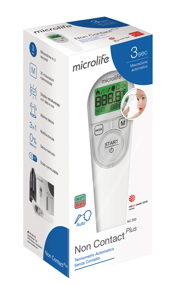 TERMOMETRO FRONTALE MICROLIFE NO CONTACT PLUS NC200 - farmacia187.it