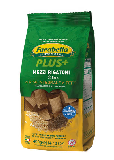 FARABELLA MEZZI RIGATONI RISO INTEGRALE TEFF 400 G - farmacia187.it