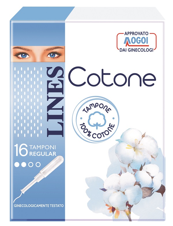 LINES COTONE TAMPONE REGULAR 16 PEZZI - farmacia187.it
