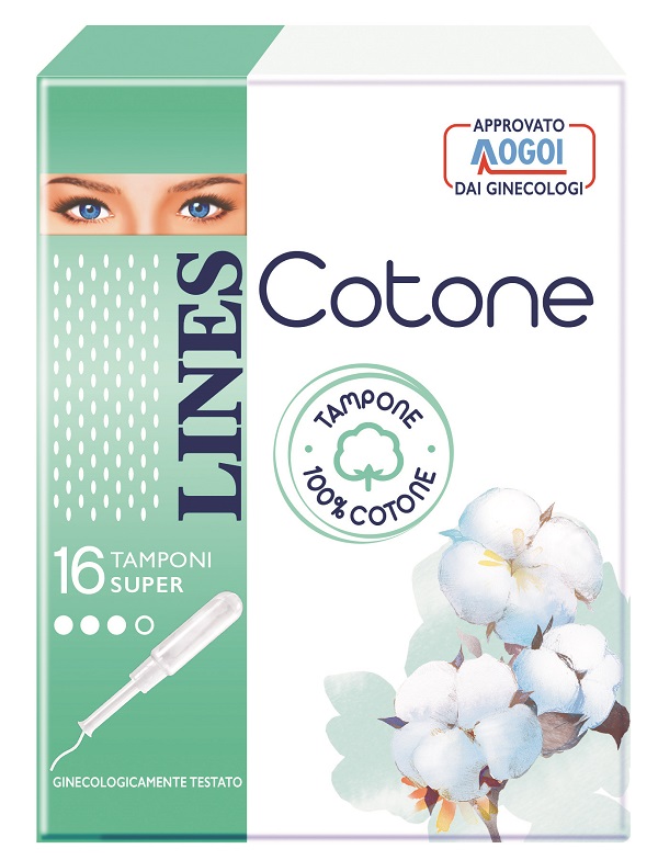 LINES COTONE TAMPONE SUPER 16 PEZZI - farmacia187.it