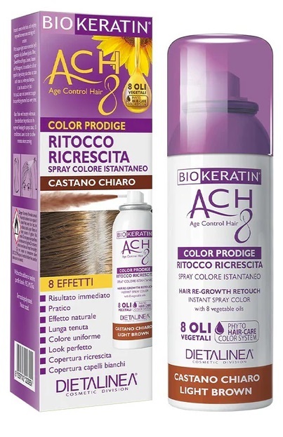 BIOKERATIN ACH8 PRODIGE RITOCCO RICRESCITA CASTANO CHIARO 75 ML DIETALINEA - farmacia187.it