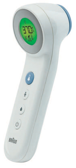 TERMOMETRO BRAUN TOUCH + NO TOUCH MODELLO BNT400 3 IN 1 PER MISURAZIONE TEMPERATURA A DISTANZA DELLA FRONTE CIBO E BAGNO - farmacia187.it
