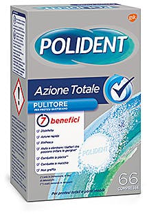 POLIDENT AZIONE TOTALE 66 COMPRESSE PULITORE PER PROTESI QUOTIDIANO - farmacia187.it