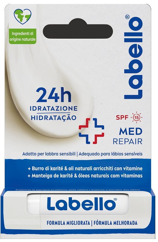 LABELLO MED REPAIR SPF15 24H IDRATAZIONE FONDENTE SULLE LABBRA 5,5 ML - farmacia187.it