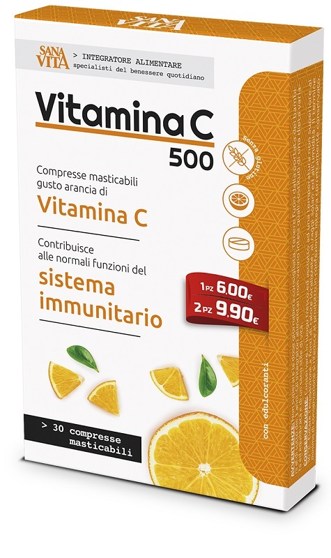 SANAVITA VITAMINA C MASTICABILE 30 COMPRESSE - farmacia187.it