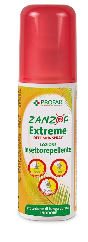 ZANZOF JUNGLE EXTREME SPRAY DEET 50% 75 ML PROFAR - farmacia187.it
