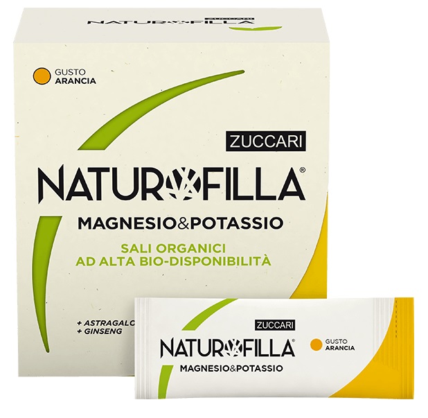 NATUROFILLA MAGNESIO & POTASSIO GUSTO ARANCIA 14 STICK PACK - farmacia187.it