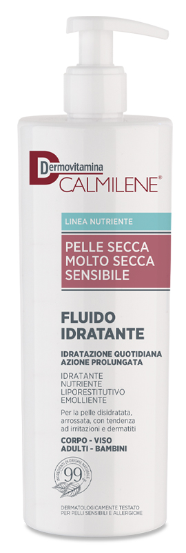 DERMOVITAMINA CALMILENE FLUIDO IDRATANTE PER PELLE SECCA, MOLTO SECCA E SENSIBILE 500 ML - farmacia187.it