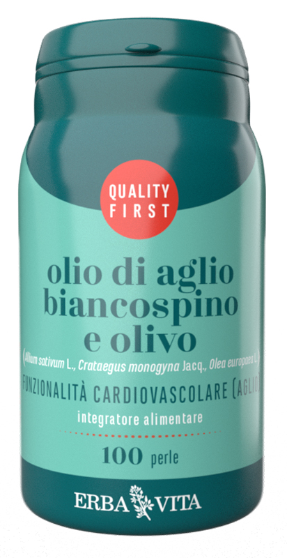 OLIO DI AGLIO BIANCOSPINO E OLIVO 100 PERLE - farmacia187.it