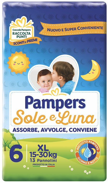 PAMPERS SOLE E LUNA XL 13 PEZZI - farmacia187.it