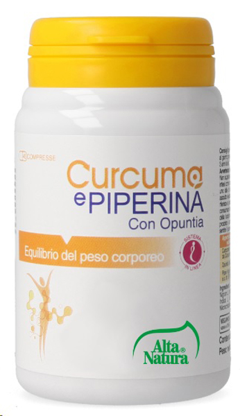 CURCUMA E PIPERINA CON OPUNTIA 45 COMPRESSE 900MG - farmacia187.it