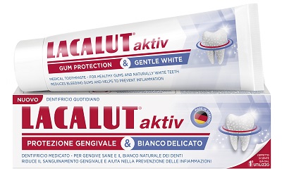 LACALUT AKTIV PROTEZIONE GENGIVALE & BIANCO DELICATO 75 ML - farmacia187.it