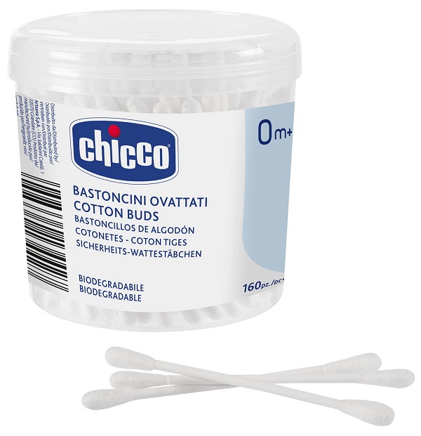 CHICCO BASTONCINI COTONATI 160 PEZZI - farmacia187.it