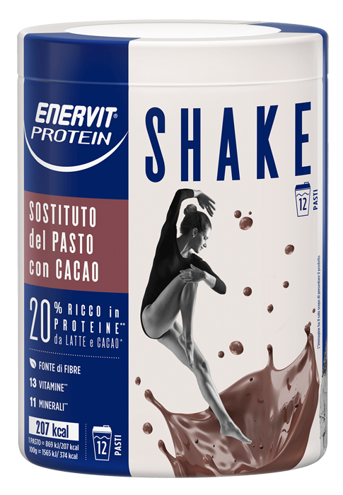 ENERVIT PROTEIN SHAKE CACAO 12 PASTI - farmacia187.it