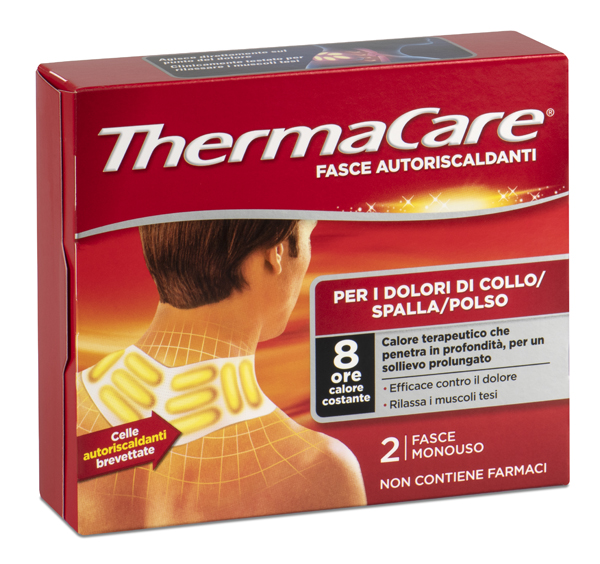 FASCE AUTORISCALDANTI A CALORE TERAPEUTICO THERMACARE COLLO/SPALLA/POLSO 2 PEZZI - farmacia187.it