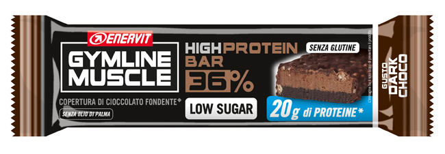 ENERVIT GYMLINE PROTEIN BAR 36% BARRETTA DARK CHOCOLATE 55 G - farmacia187.it