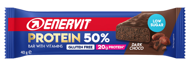 ENERVIT SPORT PROTEIN BAR 50% BARRETTA DARK CHOCOLATE 40 G - farmacia187.it