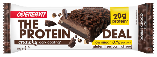 ENERVIT PROTEIN DEAL DOUBLE CHOCO STORM 55 G - farmacia187.it