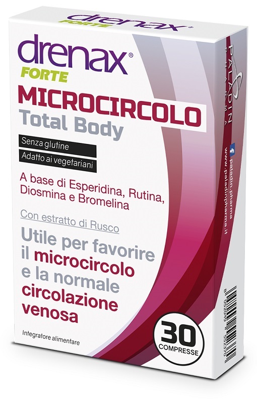 DRENAX FORTE MICROCIRCOLO TOTAL BODY 30 COMPRESSE - farmacia187.it
