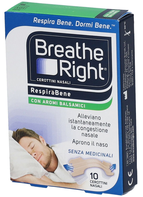 CEROTTI NASALI BREATHE RIGHT BALSAMICI 10 PEZZI - farmacia187.it