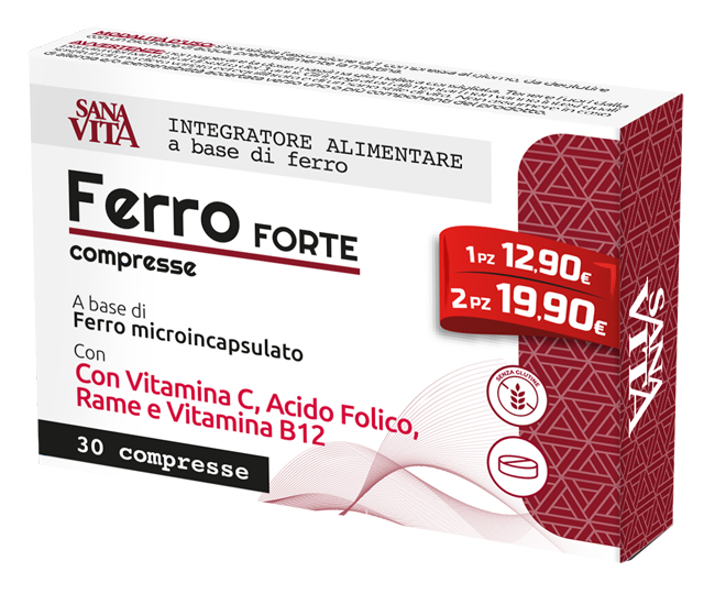 SANAVITA FERRO FORTE 30 COMPRESSE - farmacia187.it