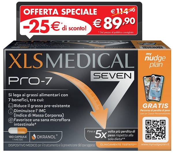 XLS MEDICAL PRO 7 180 CAPSULE TAGLIO PREZZO - farmacia187.it