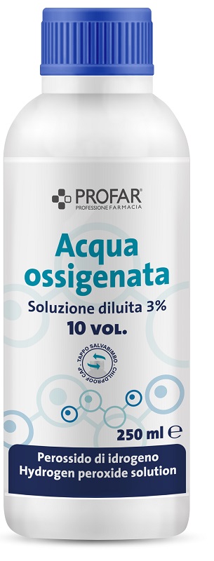 PROFAR ACQUA OSSIGENATA SOLUZIONE DILUITA 3% 10 VOLUMI 250 ML - farmacia187.it