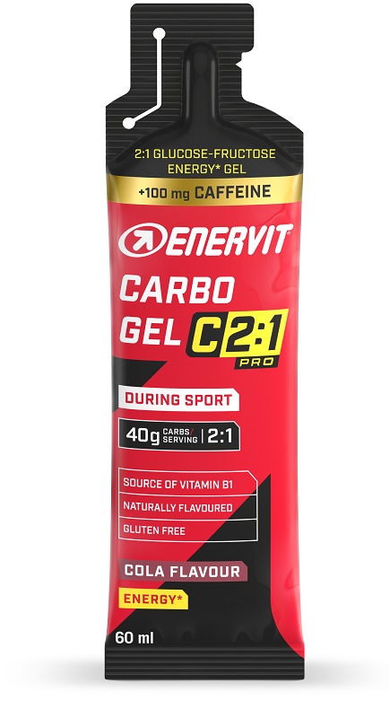 Enervit - Carbo Gel C2:1 PRO Cola con Caffeina 60 ml - farmacia187.it