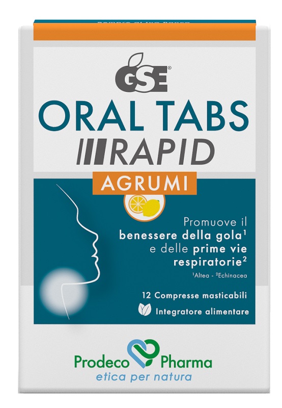 GSE ORAL TABS RAPID AGRUMI 12 COMPRESSE MASTICABILI - farmacia187.it